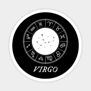 Virgo Zodiac Sign Design With Constellation Magnet